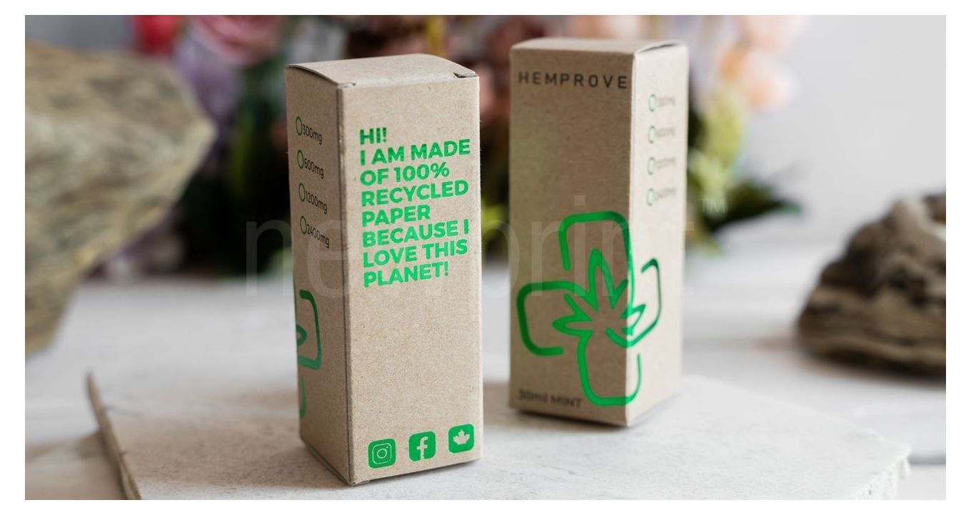 Two boxes with eco-friendly design as a representation of graphic design trends
