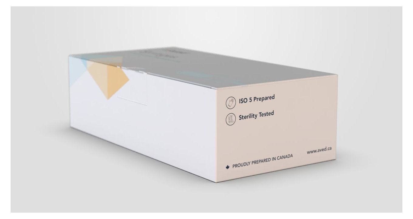 Custom pharmaceutical packaging box with simple design.