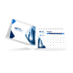Desk calendar front and back sides