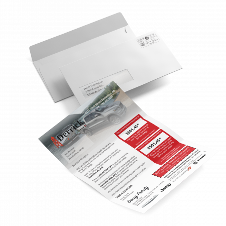 Custom Direct Mail Addressed Letter with Window Envelope at Newprint store in Mailing with SKU: DMLWWINENV01