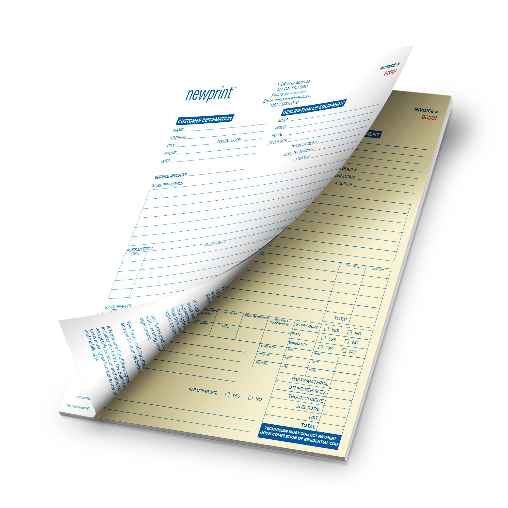 Custom Carbonless Forms - Free Invoice, Contract, and Business