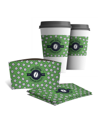 Custom Coffee Cup Sleeves Printing at Newprint store in Food Packaging with SKU: CFFCSLV01