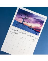 Wall calendar for year 2026