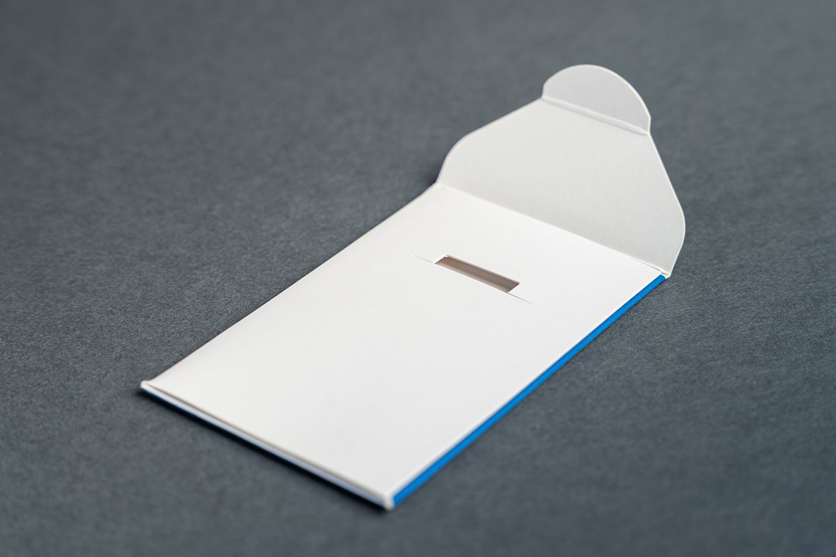 Image showing open Card Sleeve Envelope Fold-Over Tuck.
