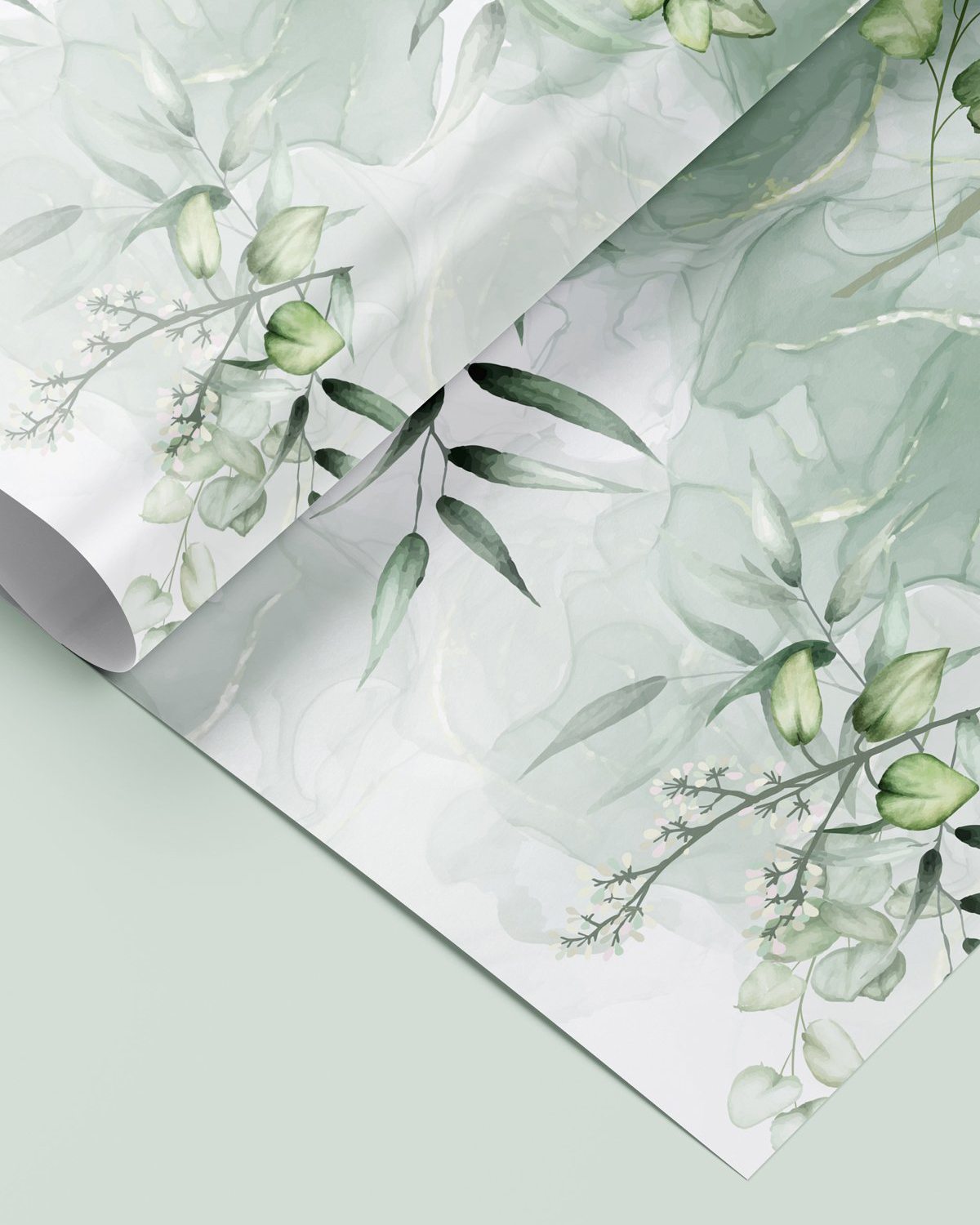 Custom printed Wrapping Paper with flowery design.
