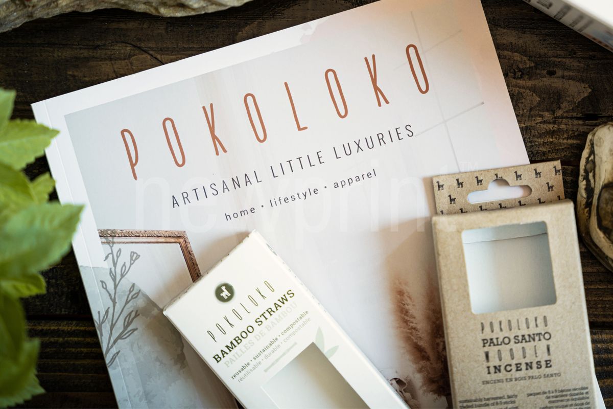 Pokoloko catalog and packaging boxes as an example of benefits of eco-friendly packaging