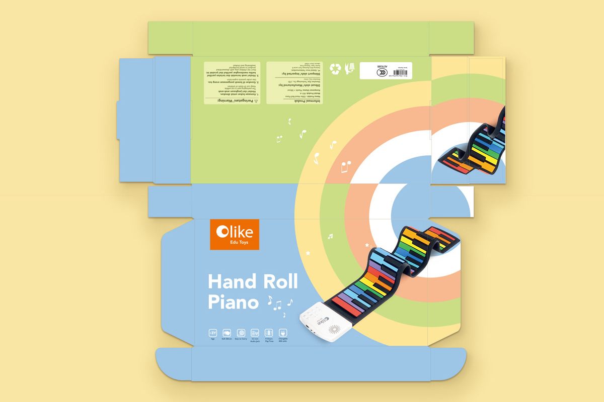 Toy Packaging Design Tips-Dieline for the best toy packaging design for a roll piano 