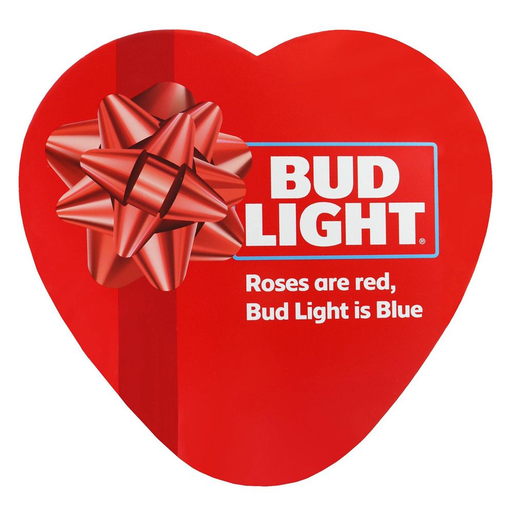 Ideas for last minute Valentine’s day  gifts – Bud Light heart-shaped beer box