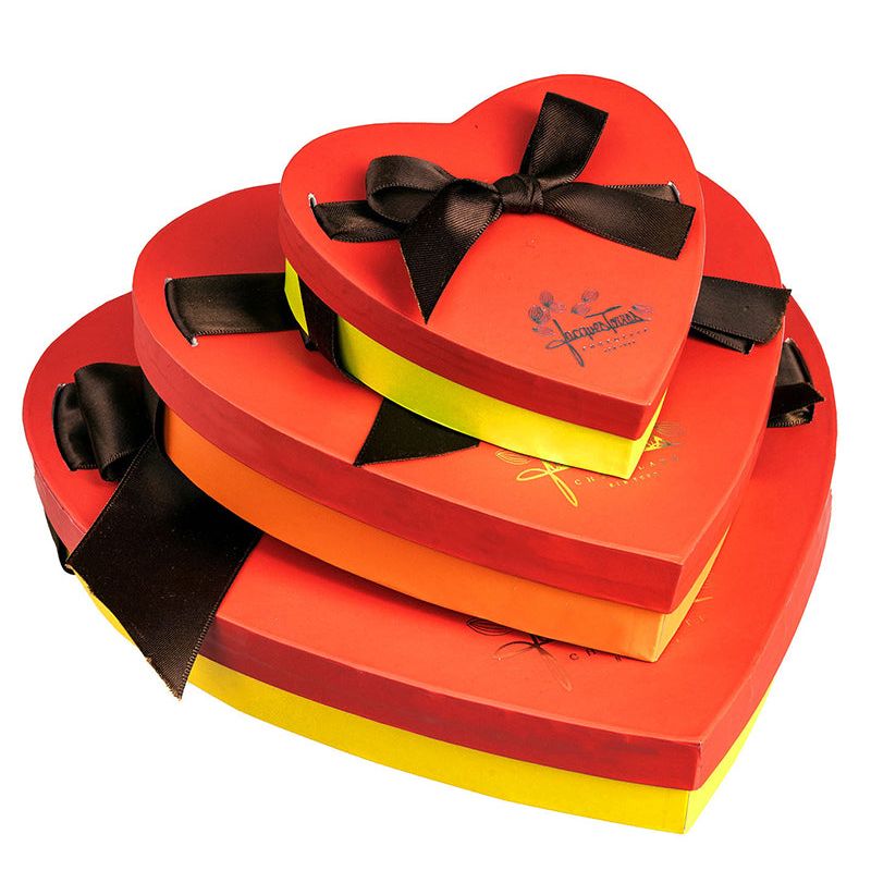 Ideas for last minute Valentine’s Day gifts – three heart-shaped chocolate boxes