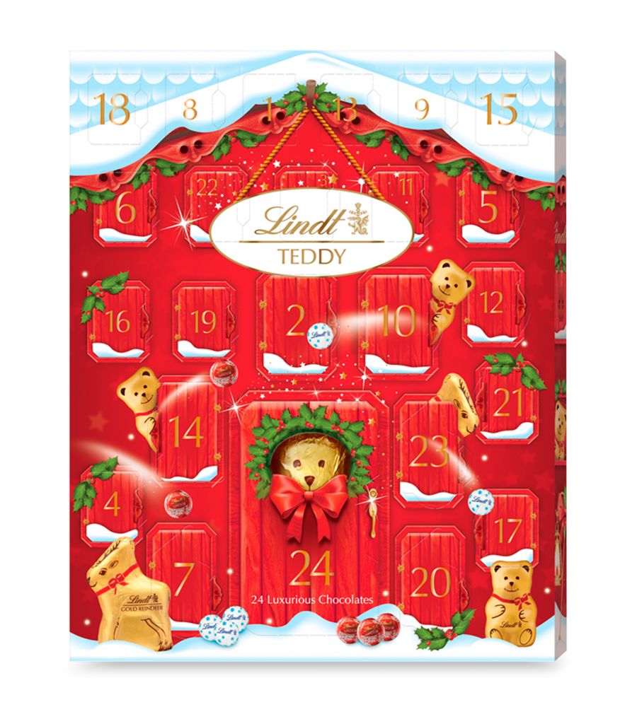 Lindt advent calendar with holiday-themed design
