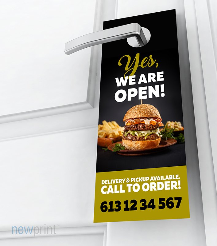 Door hangers marketing - food delivery