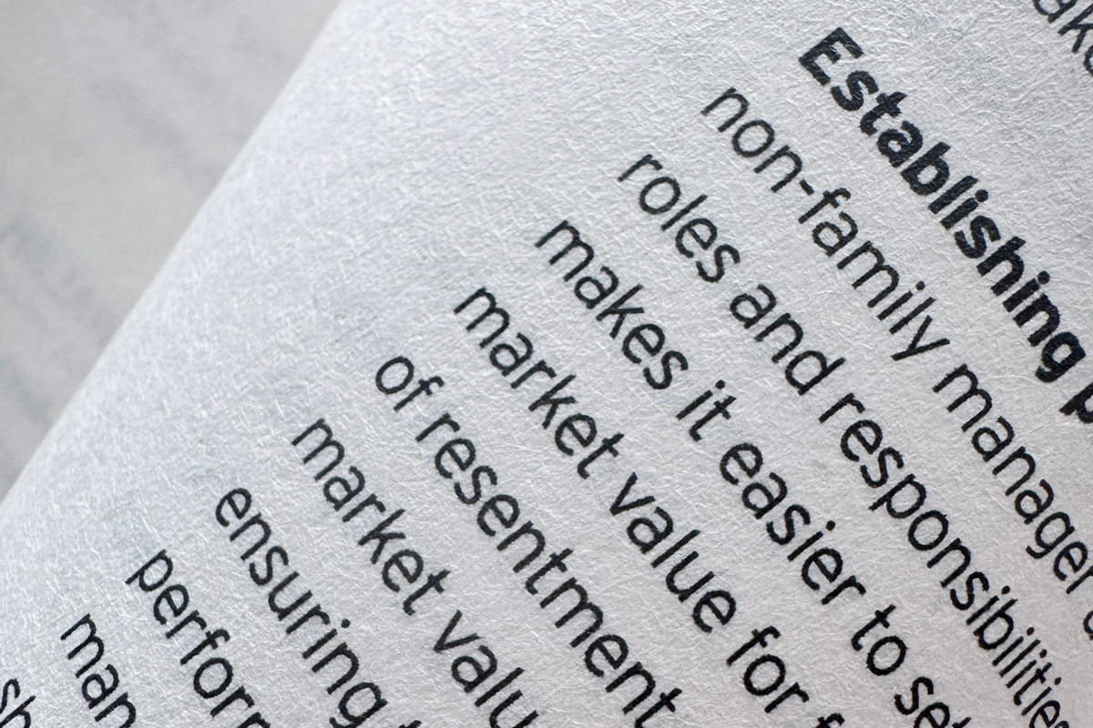 A detailed close-up of the book, showcasing the exceptional quality of the printed text.