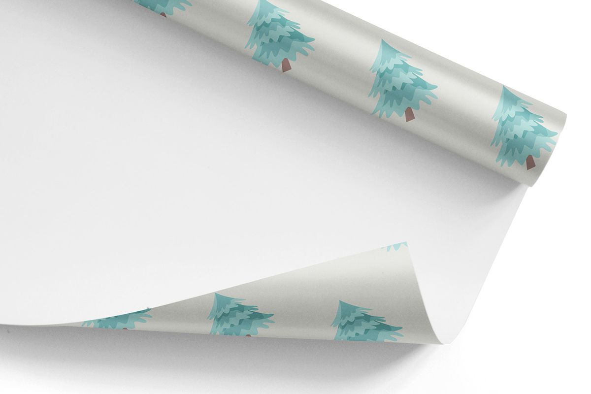 Custom wrapping paper with christmas tree