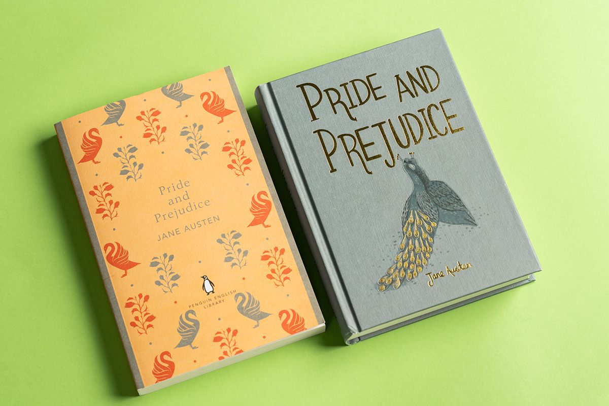 Beautiful book editions – two different covers of Pride and Prejudice by Jane Austen.