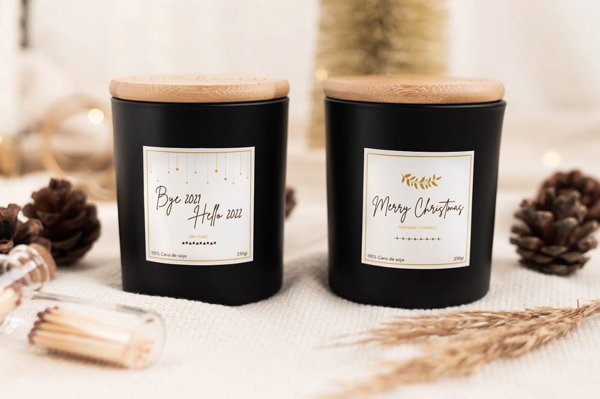 Order Custom Christmas Candle Labels | The Candle Packaging