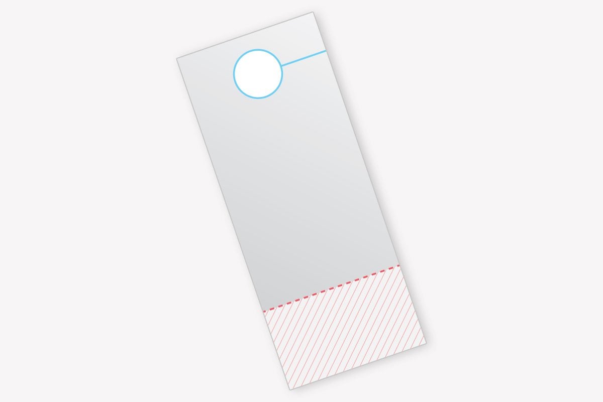 Door Hangers Perforated for Business Card - 3.5 x 11