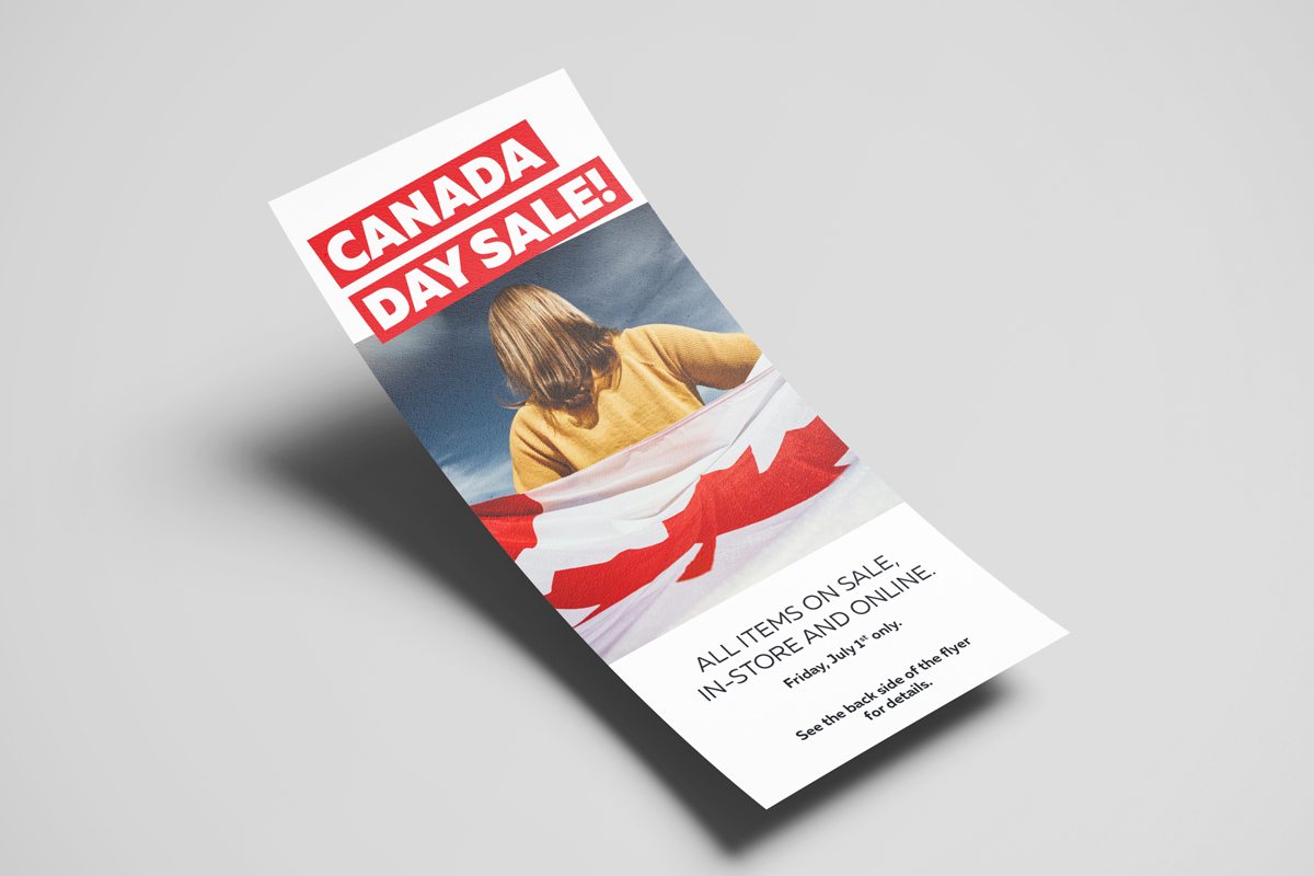 Image showing a flyer promoting Canada Day Sale.