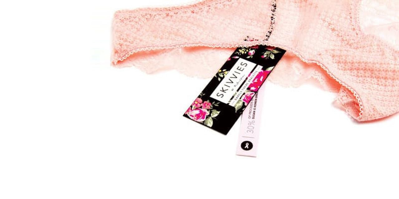 Lingerie with a hang tag attached to emphasize the effect of well-designed hang tag examples.