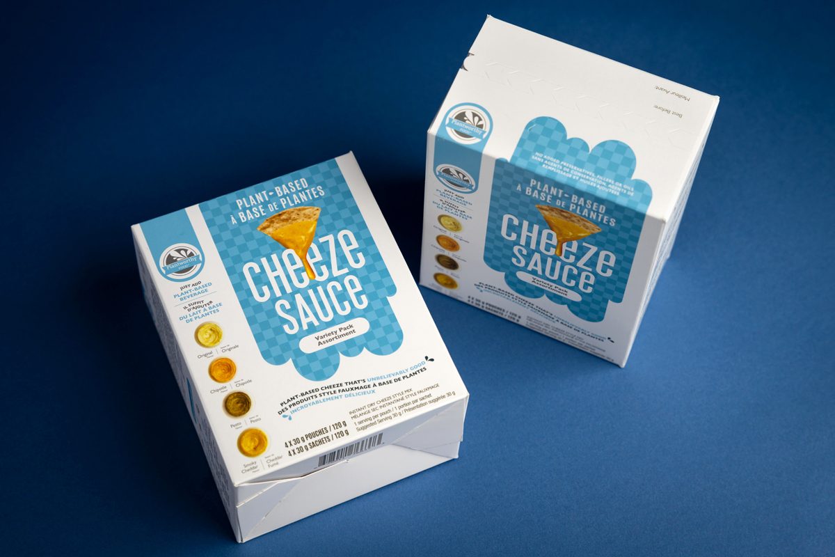 Image illustrating how to choose the right paper for your printing project showing two cheese sauce boxes made of uncoated paperboard.