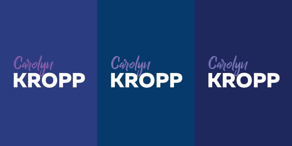 Comparison of colors for a municipal elections campaign logo design.