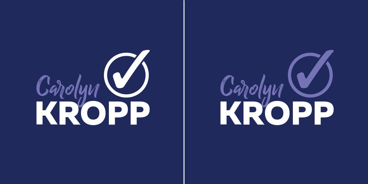 Two logos with different colors for a municipal elections campaign.