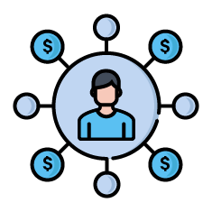 Earn commission icon
