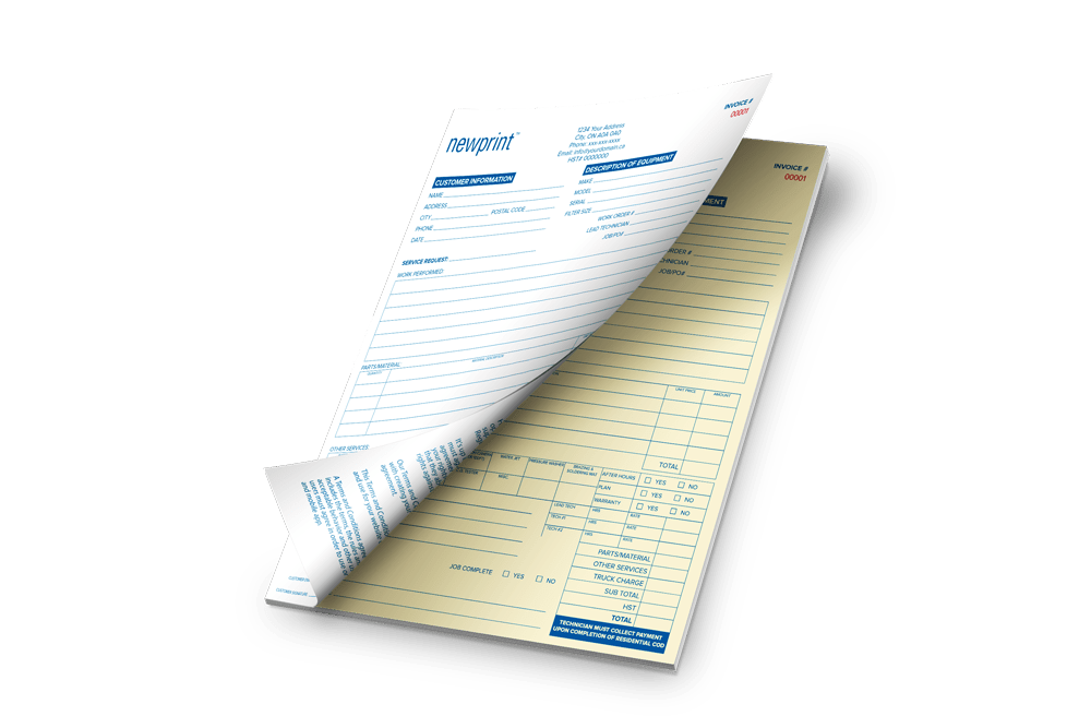 Carbonless Form Pages Count