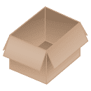 The illustration shows a delivery box for packaging printed materials.