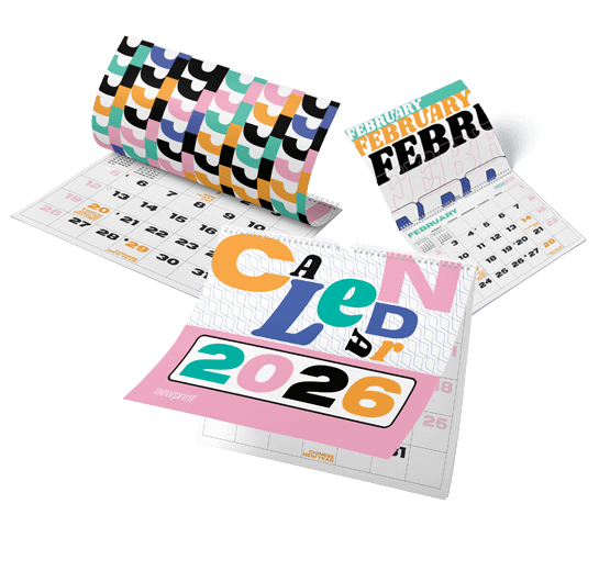 Contemporary theme wall calendars 