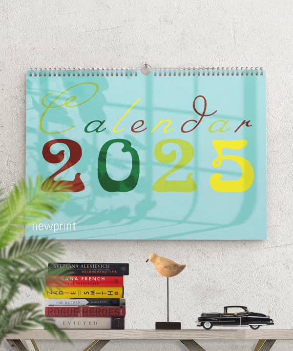Wall calendar design with nature theme