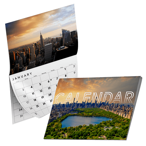 Beautiful wall calendar featuring cityscape theme